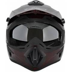 Vega Dull Green Black Off Road Full Face Helmet, Size (Medium, 580 mm)