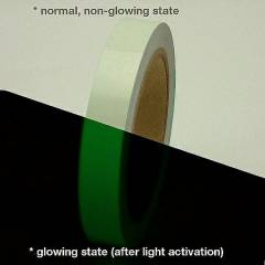 Clickforsign 1 Inch Glow In The Dark Night Vinyl Safety Tape, 10 feet