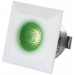 Crompton Star Domestic 2W Square Green LED Spot Light, LSSS2-GRN