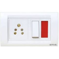 B-Five Decent 8 Module Horizontal Cover Plate, B-067D (Pack of 10)