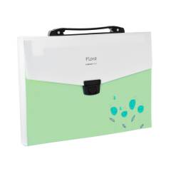 Callas Flora Expanding File with Handle 13 Sections, Green