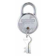 Horseman Newtal Silver Steel Round Padlock