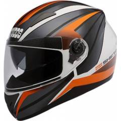Studds Shifter D2 Motorbike White Orange Full Face Helmet, Size (XL, 600 mm)