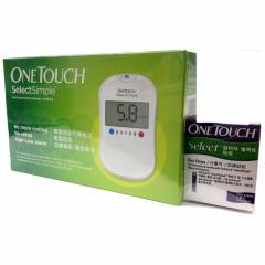 Johnson & Johnson One Touch Select Simple Glucometer, 10 Free Strips