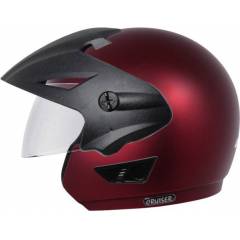 Vega Cruiser WP Dull Burgundy Open Face Motorbike Helmet, Size (Medium, 580 mm)