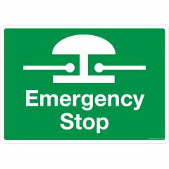 Safety Sign Store Emergency Stop Sign Board, FE313-A4AL-01