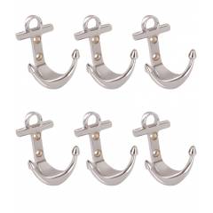 Doyours 6 Pieces SS Anchor Design Hook Set, DY-0495