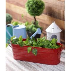 Green Girgit Large Red Oval Planter, GG_OLR