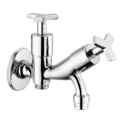 Eauset Kolva Quarter Turn Two-way Bibcock in double control system with Wall Flange, FKO022
