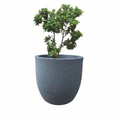 Fox B 15 Inch Round Grey German Polymer Planter, FOX-PCUP-14-G
