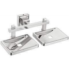 Jovial 411 Calypso Stainless Steel Glossy Finish Double Soap Dish Holder