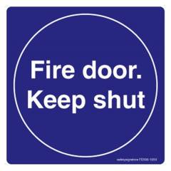 Safety Sign Store Fire Door, Keep Shut Sign Board, FE507-210AL-01, (Pack of 5)