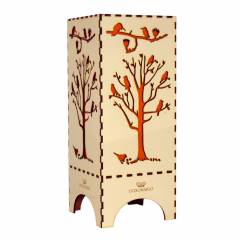 Dizionzrio DTBLTRCR Orange Handicrafts Wooden Look Hand Made Night Table Lamp