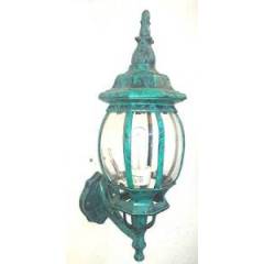 Glow Fixtures Oval Green Garden Wall Light Fixture, WL1394NGN