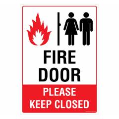 Safety Sign Store Fire Door Sign Board, PS107-A3AL-01