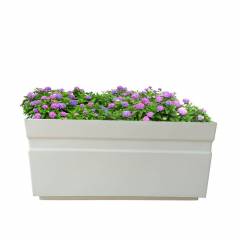 Fox B 11 Inch Rectangular White German Polymer Planter, GT 241111-W