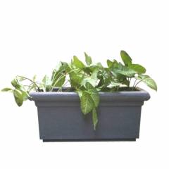 Fox B 11 Inch Rectangular Grey German Polymer Planter, BT 261213-G