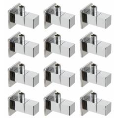 Snowbell Square Brass Chrome Plated Angle Faucet (Pack of 12)
