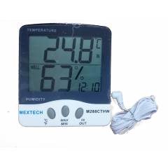 Mextech M288CTHW Big Display Digital Thermo Hygrometer with Indoor/Outdoor Temperature