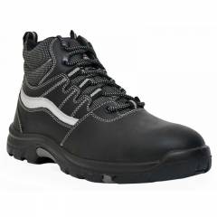 Allen Cooper AC-1426 Heat Resistant Black Safety Shoes, Size: 5
