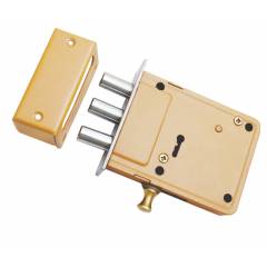 SmartShophar 4 Inch Brass & Steel Bemark Dead Lock, 54452-SDLB-04