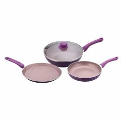 Wonderchef Royal Velvet Plus Purple Aluminium Cookware Set