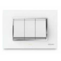 Cona GlasGlow White 8 Module Horizontal Back Plate, M1108 (Pack of 10)