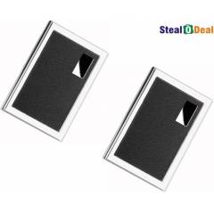 Stealodeal High Quality Leather Design Card Holder (Pack of 2)