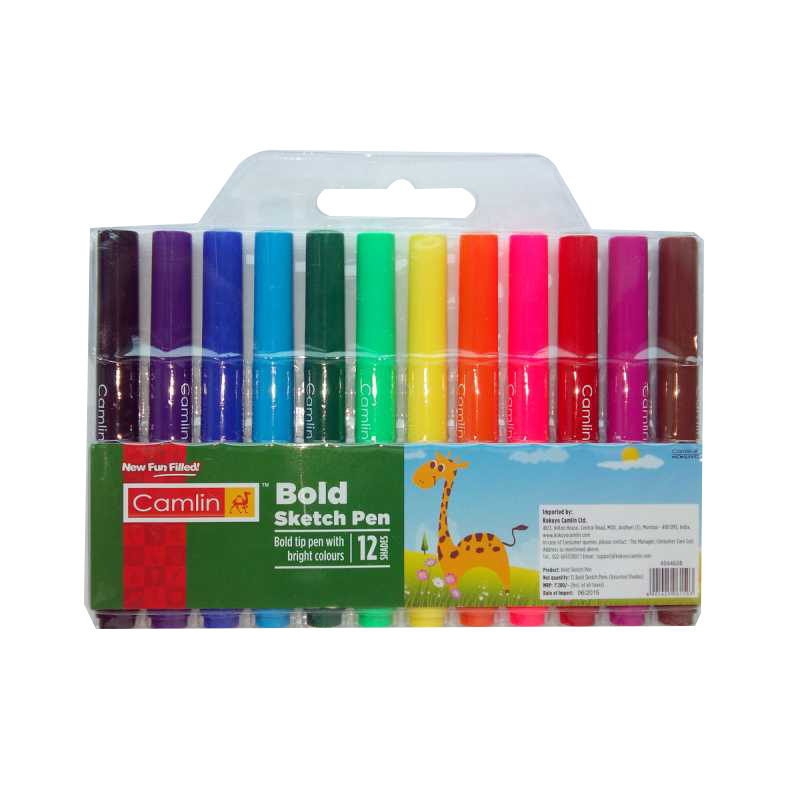 Camlin 12 Shades Bold Sketch Pen Set 4044608