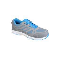 Honeywell SHST00201 S1 Grey & Blue Light Weight Sporty Safety Shoes, Size: 4