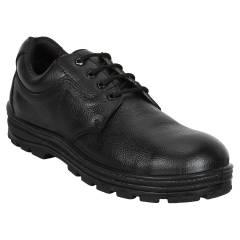 RoarKing 174 Leather Steel Toe Black Safety Shoes, Size: 6