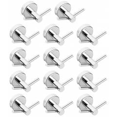 Abyss ABDY-1630 Chrome Finish Stainless Steel Robe Hook/Twin Hook (Pack of 14)