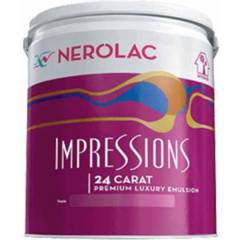 Nerolac Impressions 24 Carat Premium Luxury Emulsion Paint,Winter White-10L