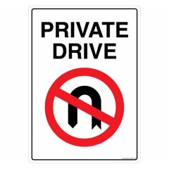 Safety Sign Store Private Drive Sign Board, GS503-A3PC-01