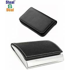 Stealodeal Black Side Elegant Visiting with Leather Card Holder