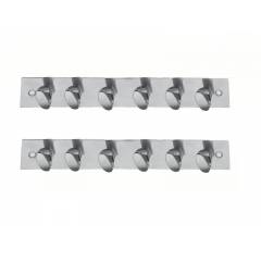 SmartShophar 12 Inch 6 Legs Stainless Steel Silver Trums Wall Hook (Pack of 2), 54620-SHKT-SL12-P2