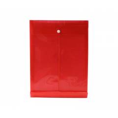 Saya Tr. Red Vertical Button Envelope, Dimensions: 250 x 18 x 410 mm, Weight: 400.5 g (Pack of 12)