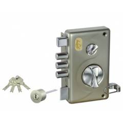 Godrej Pentabolt 1CK I/O Satin Nickel Rim Lock, 5353