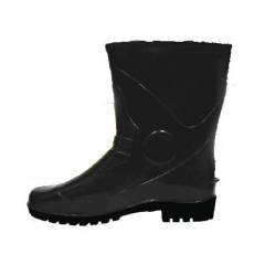 Fortune Superb 10 Inch Black Plain Toe Safety Gumboots, Size: 6