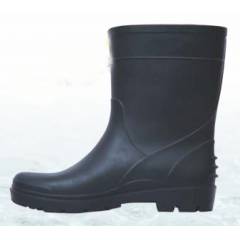 Fortune PVC Black Gold Gumboots, Size: 6 (Pack of 5)
