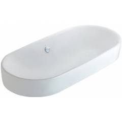 Cotto C002517 OLIX 90 Standard Single Faucet Hole Counter Top Decorative Basin, Colour: White