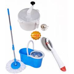 Navisha Assorted Steel Mop with Free Dough Maker & Pizza Cutter, MOP0602