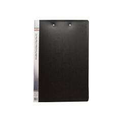 Saya Black Double Punchless Clip File F/C, Dimensions: 240 x 20 x 360 mm (Pack of 2)