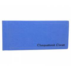 Saya Blue Cheque Book Cover, Dimensions: 265 x 18 x 115 mm (Pack of 4)