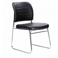 High Living Black Leatherette Visitor Chair, HL_V2