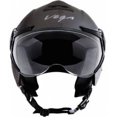 Vega Verve Motorsports Anthracite Colour Open Face Helmet, Size: S