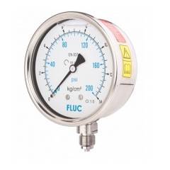 FLUC 0 to 4000 psi Pressure Gauge, F100-GFS-S-L-14-L