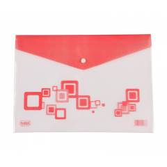 Saya Red Clear Bag Radiant, Dimensions: 340 x 15 x 350 mm, Weight: 30 g (Pack of 12)
