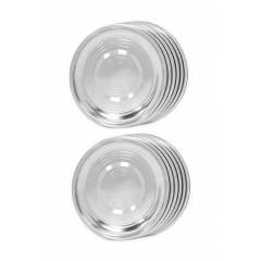 Scitek 24 Pieces Superior Stainless Steel Sliver Grey Dinner Set
