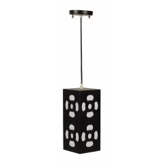 Glow Fixtures Black Wooden Pendant Light, HF1690SGD-REG